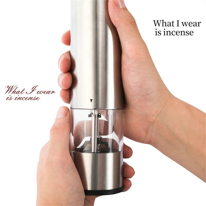 Electric Spice Mill Pepper Grinder Stainless Steel Automatic Salt and Pepper Shaker