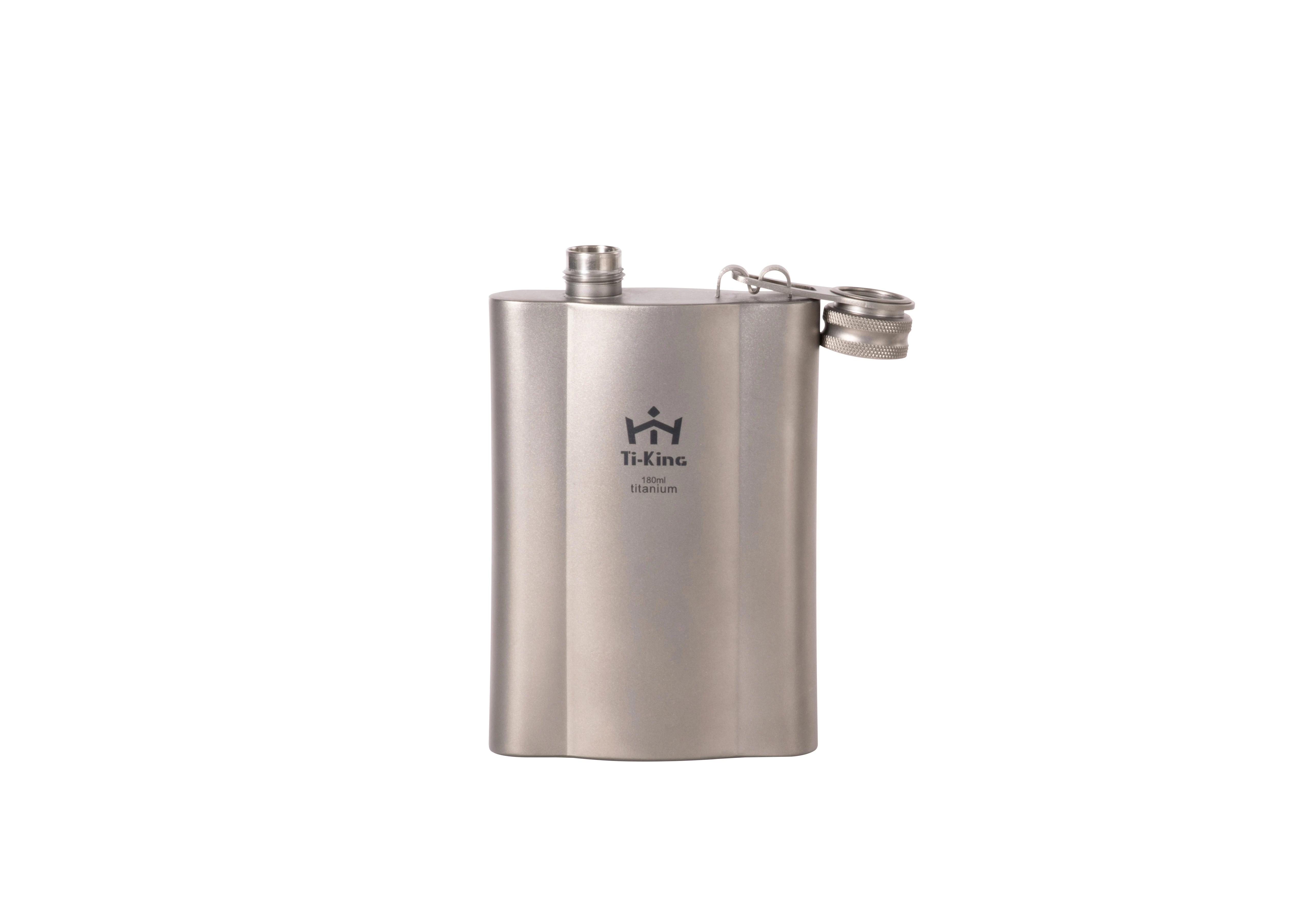 Titanium hip flask 9oz 260ml wine bottle liquor ultralight titanium flask