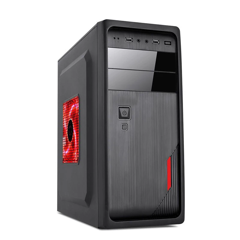 176 серии процессор корпус шкафа компьютера ПК корпус с Красный охлаждающий вентилятор