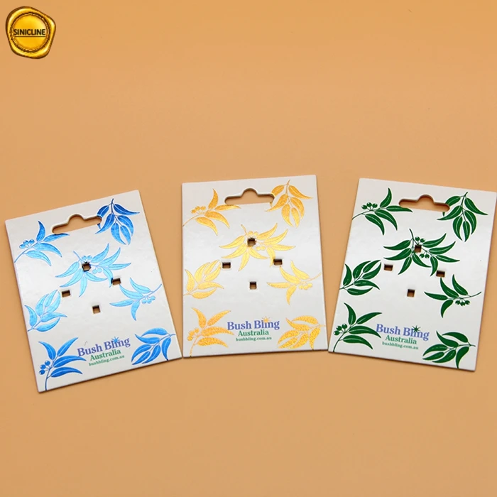 Personalized Luxury Custom Printed Logo Necklace Earring Cards Jewelry Display Card