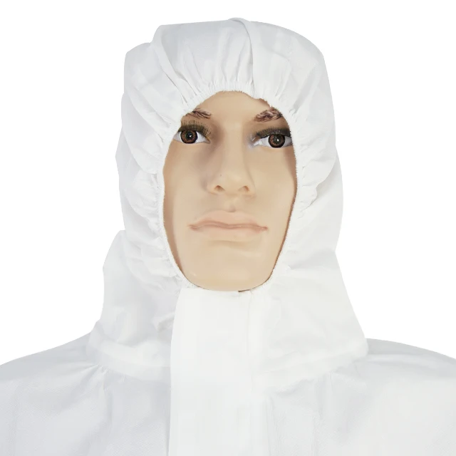 Tongee  Disposable Medical Protective Coveralls White Tyvek Suit Chemical Warfare Suit