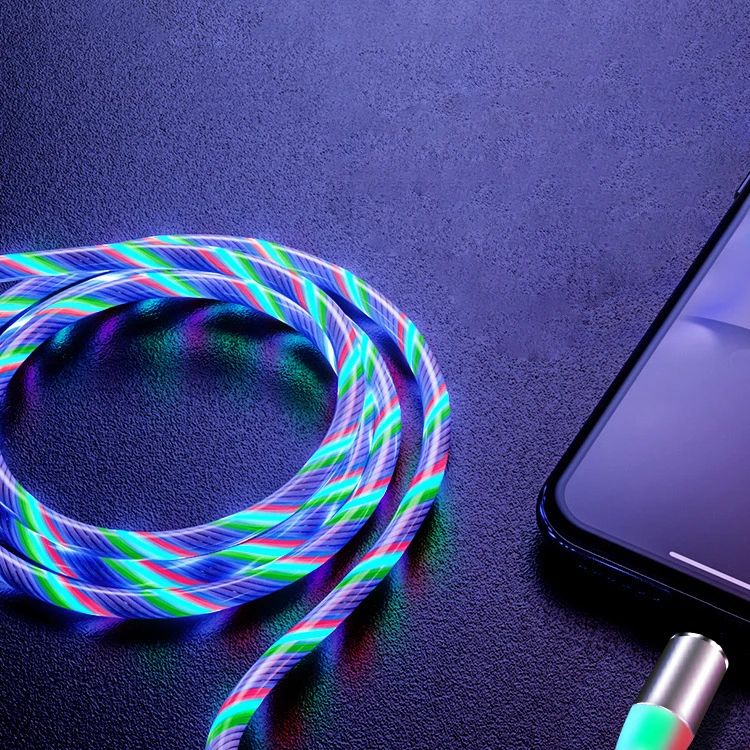 Dropshipping Products 2024 UUTEK UC002 LED Light 3 in 1 Magnetic Usb c Cable 10W Fast Charging Usb Cable for Phone Charger