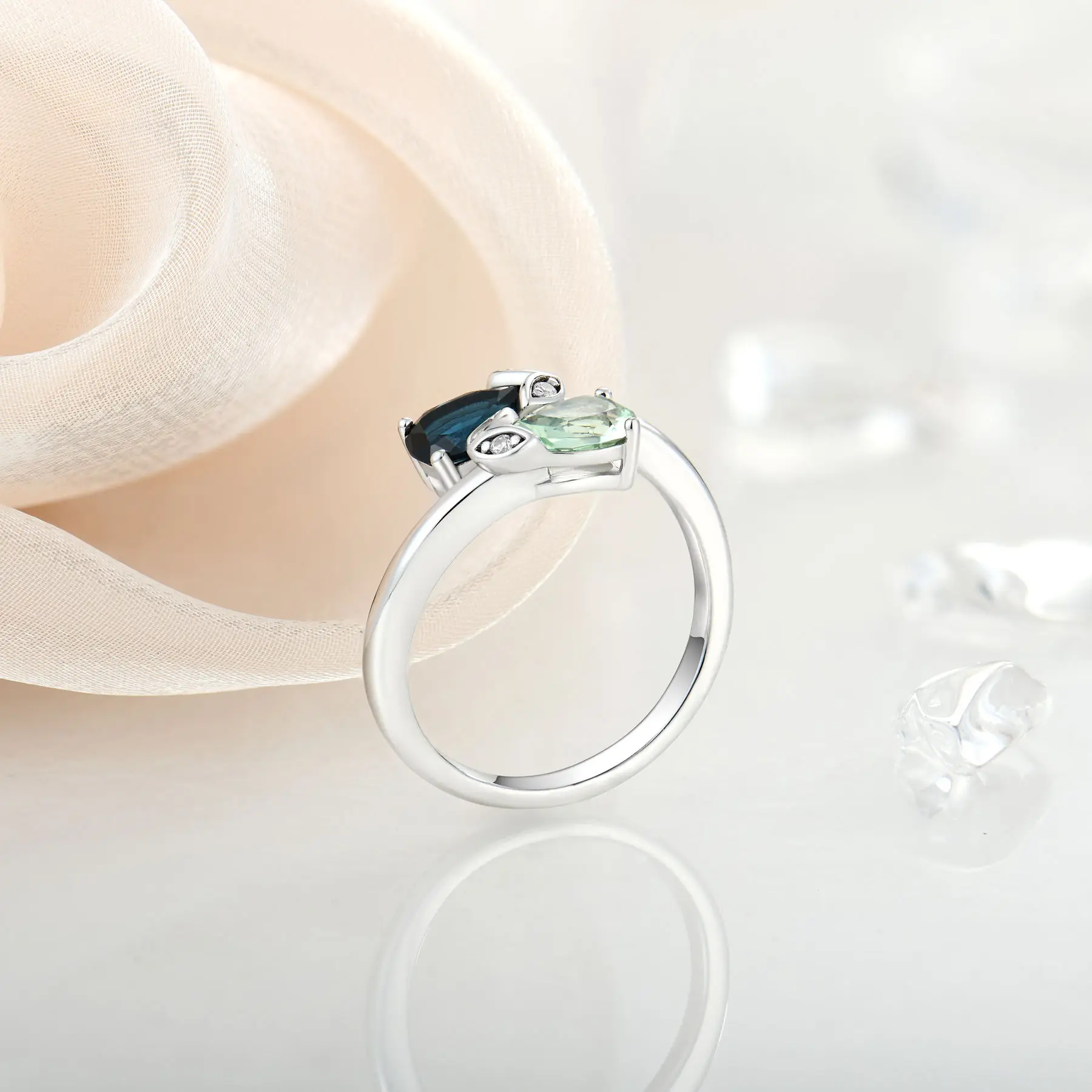 Luxury Nano Emerald Engagement Jewelry Rings for Women Genuine 925 Sterling Silver Oval Gemstone Wedding Ring senior Jewelry