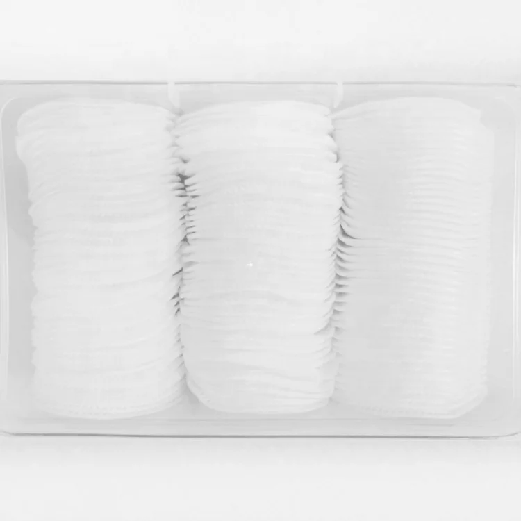 Hot Sale Facial Makeup Remover Cosmetic Pads Customizable Disposable Microfiber Round Cotton Pads