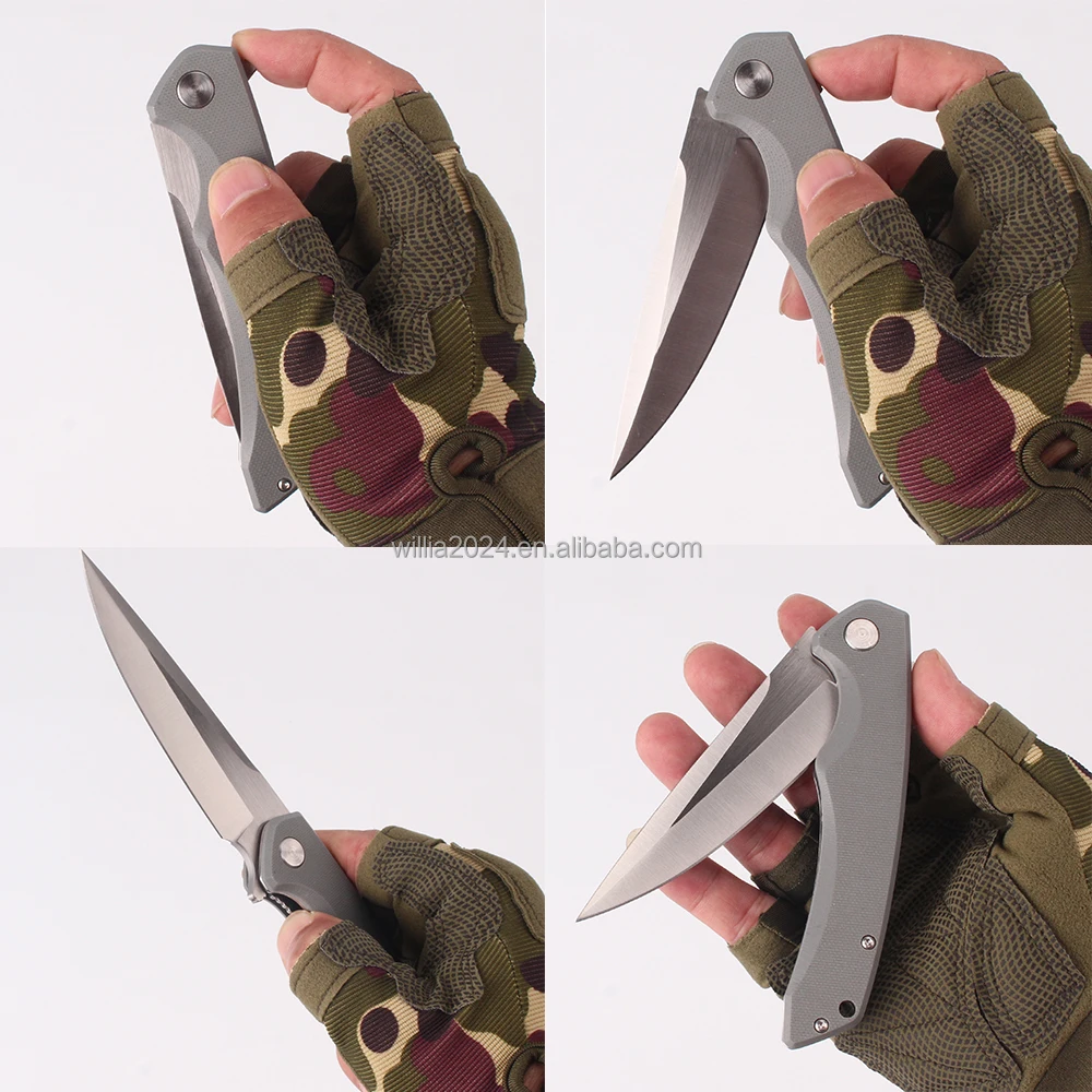 High quality Hot Sell Tactical Pocket Knife with G10 handle for Outdoor Camping