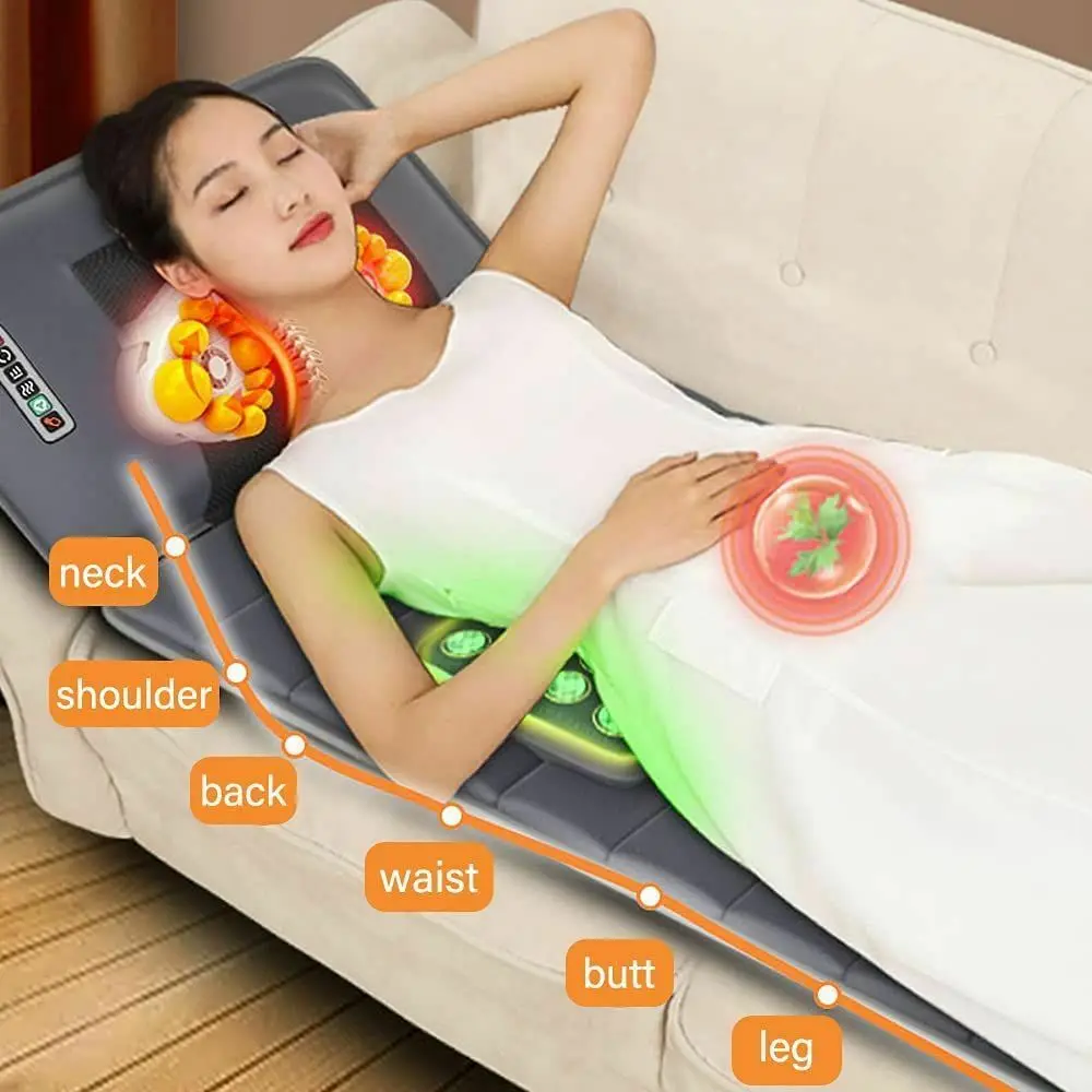 Vibrating massage mattress and Body  Massager Cushion for Neck Shoulder massage mattress with heat vibration korea