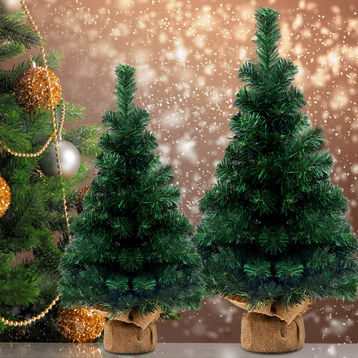High Quality Green Pvc Xmas Tree 40 Cm 60 Cm Home Party Christmas Tree For Decoration Mini Christmas Tree With Lights