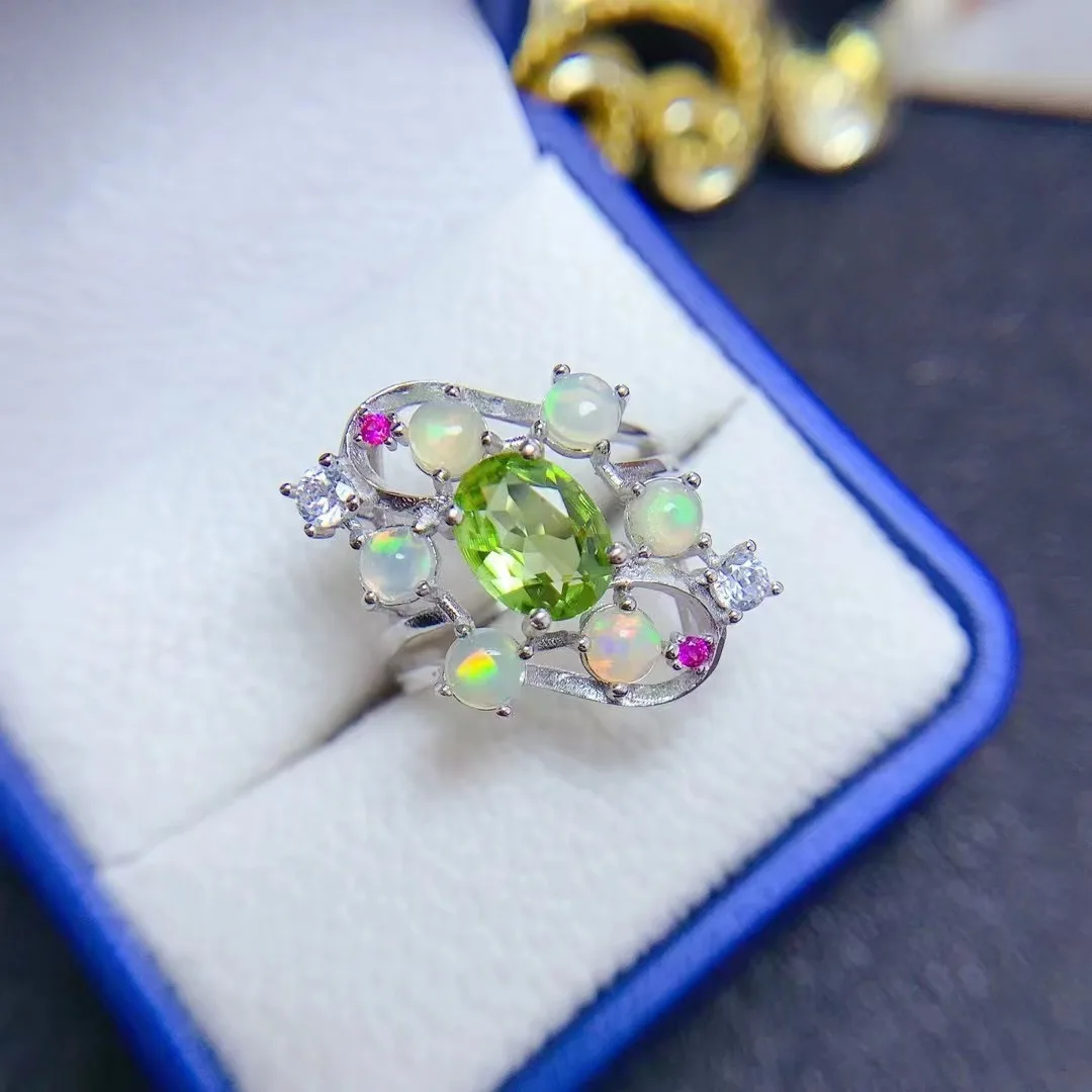 Factory Wholesale Geometric 925 Sterling Silver Engagement Istanbul Turkey Infinity Opal Ring