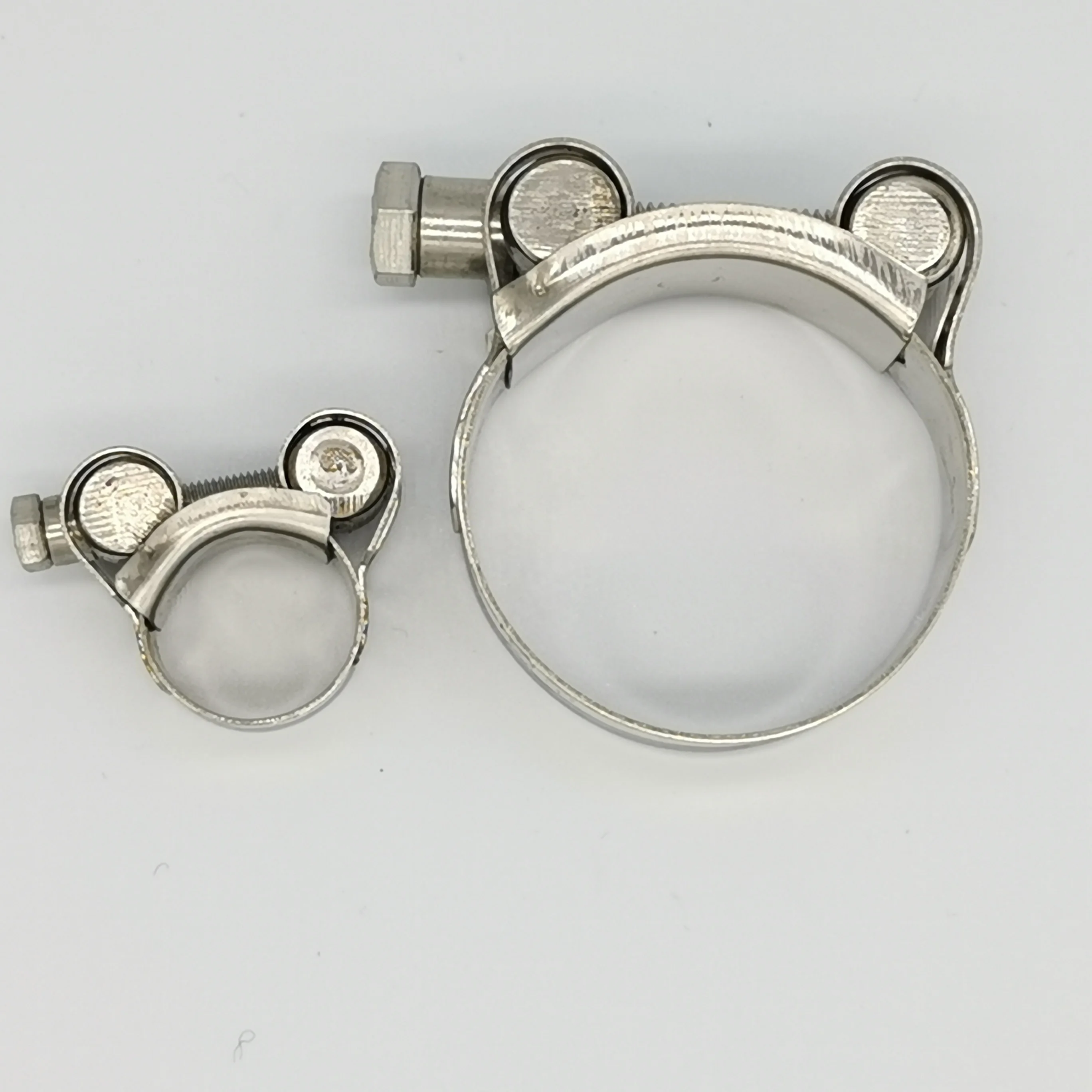 304 Stainless Steel Heavy Duty T-bolt European-Style Hose Clamp Double Bolt Strong Hose Pipe Clamp Clip