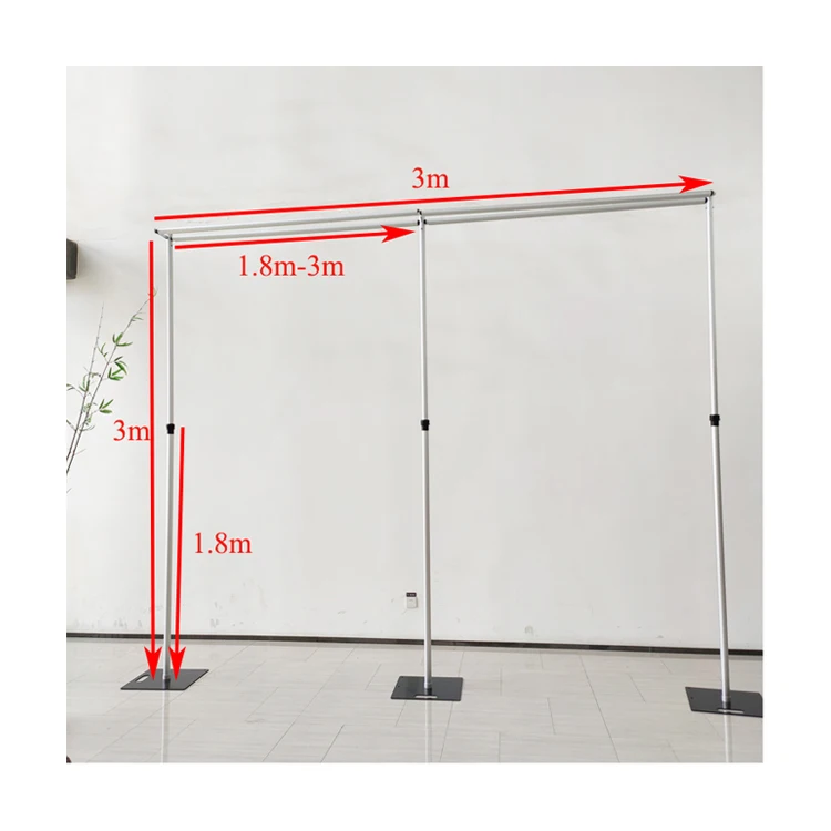 2021 High Quality Adjustable Double Cross Bar Wedding Pipe And Drape Backdrop Stand For