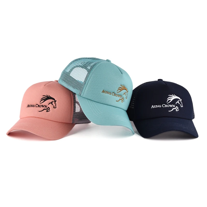 OEM Custom Design Trucker Baseball Cap animal trucker hat Applique Embroidery Gorra Trucker cap