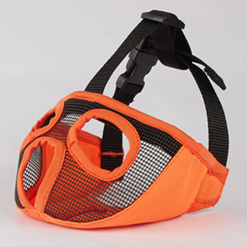 Breathable Mesh Short Snout Pet Dog Muzzle Adjustable French Bulldog Pug Mouth Muzzle Mask Anti Bark Bite Chew Muzzles For Dogs