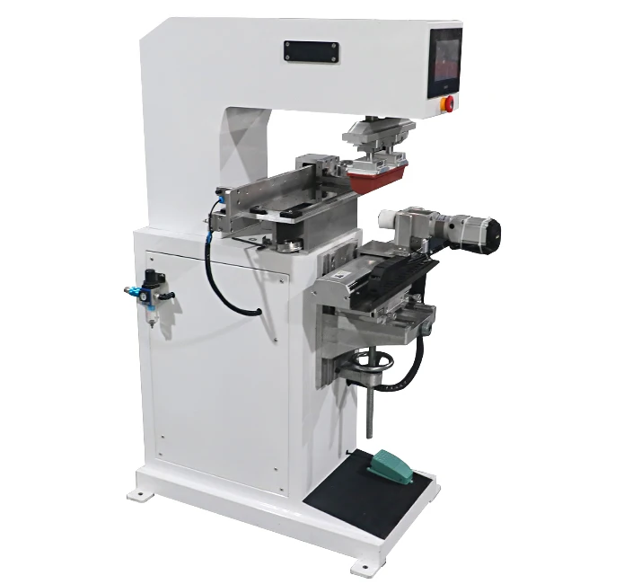 High-Accurate Automatic Servo Rotating Closed Cup Pad Printer New Used Condition Lids Scale Cups Objects Label Printing Gravure