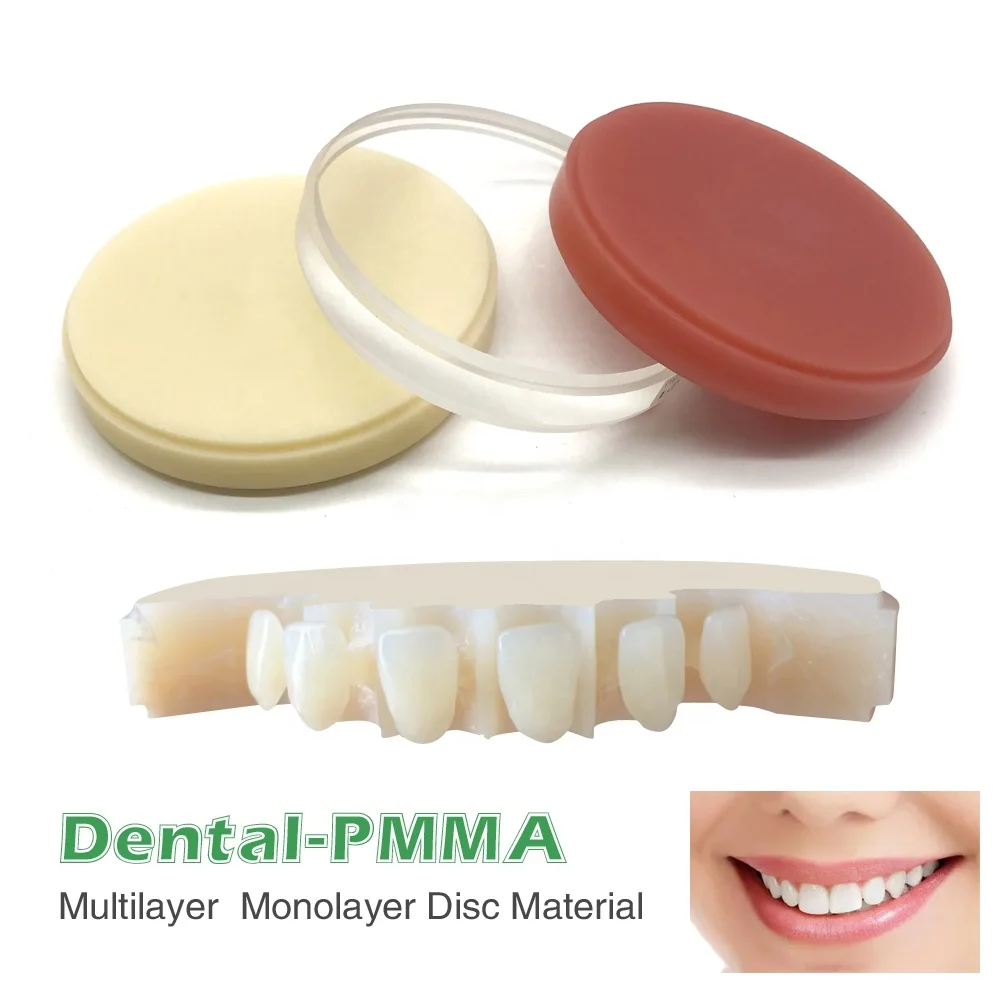 Pmma Dental Monolayer High Standard Quality Wholesale Factory Produce Dental Lab Material PMMA Disc 95MM 98MM