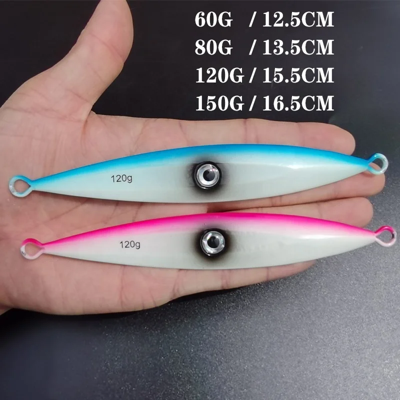 OEM приманка для джиггинга с медленным шагом 60 г 80 120 150 морская ива листья металлический джиг заказчик свинцовый вертикальный джиггинг