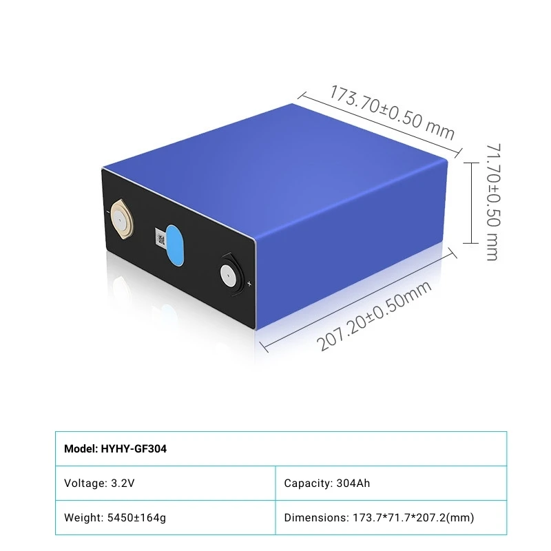 Factory Price Grade a Brand New 3.2V 304Ah 973Wh Prismatic LFP LiFePO4 Lithium Ion Battery Cells for Power Energy Storage