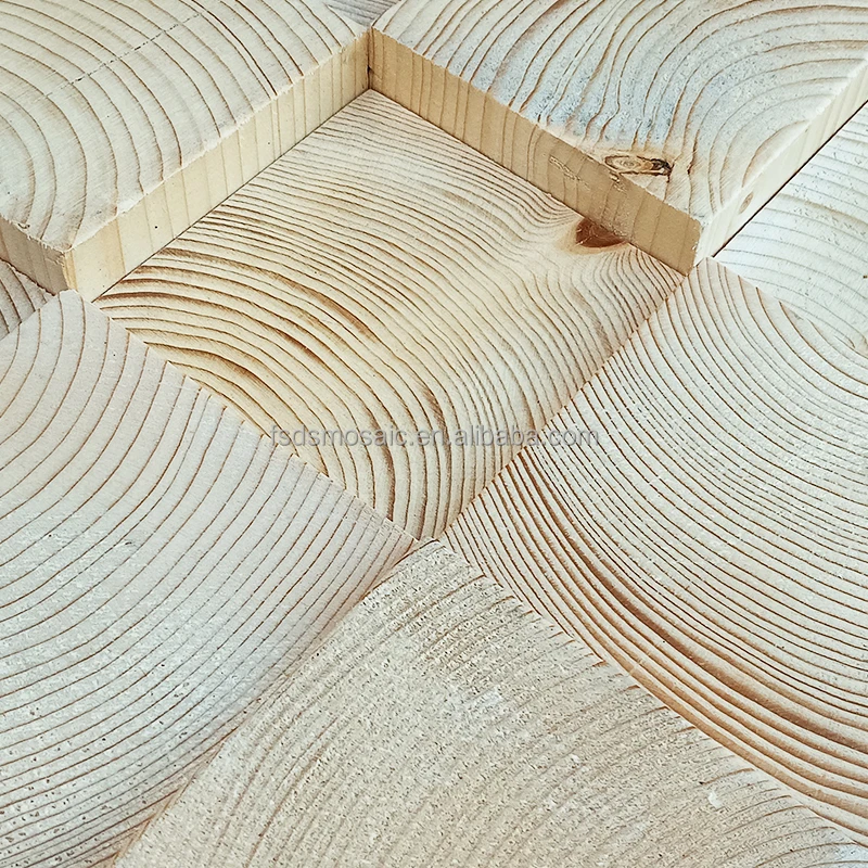 3D Spruce Lumper Wood Wall Mosaic Living Room Bedroom Background Wall Panels Decor interior Mosaics Antique Wooden Tile