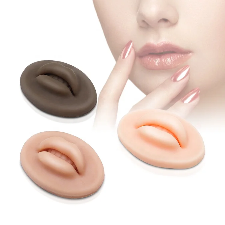 Realistic soft makeup face 3d silicon lip mouth microblading practice lips permanent make up skin Tattoo Skin Practice Tattoo Fa