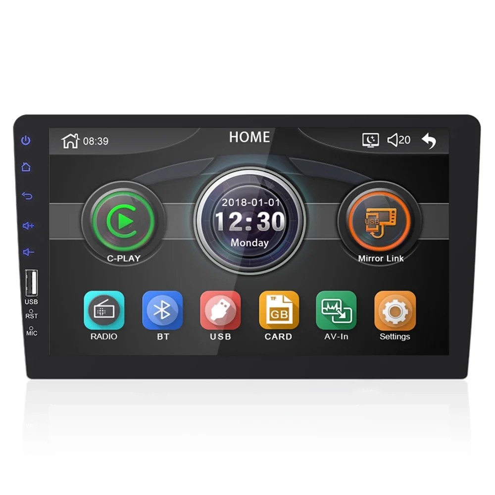 9 дюймов 1Din автомобиля MP5 плеер пресс-экран FM Радио BT USB AUX Зеркало Ссылка Авто mueoltimedia 1din стерео