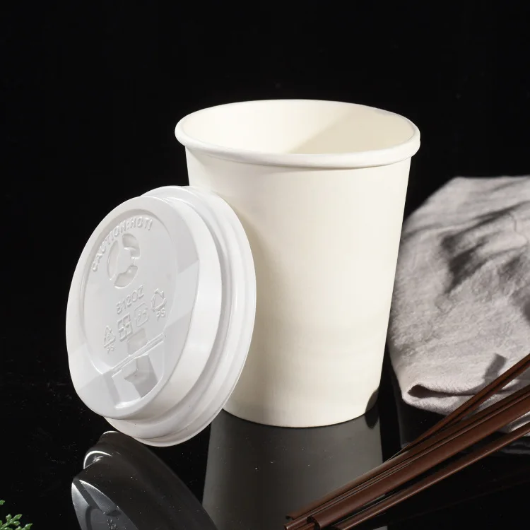 custom single wall ice cream plastic paper cup raw materials paper cups with lid