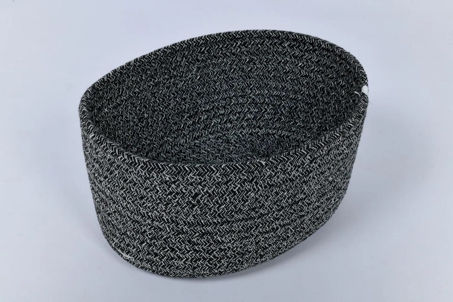 Small Woven Cotton Rope Storage Basket Fabric Chest Box for Cat Dog Toys and Sundries Room Shelf Basket