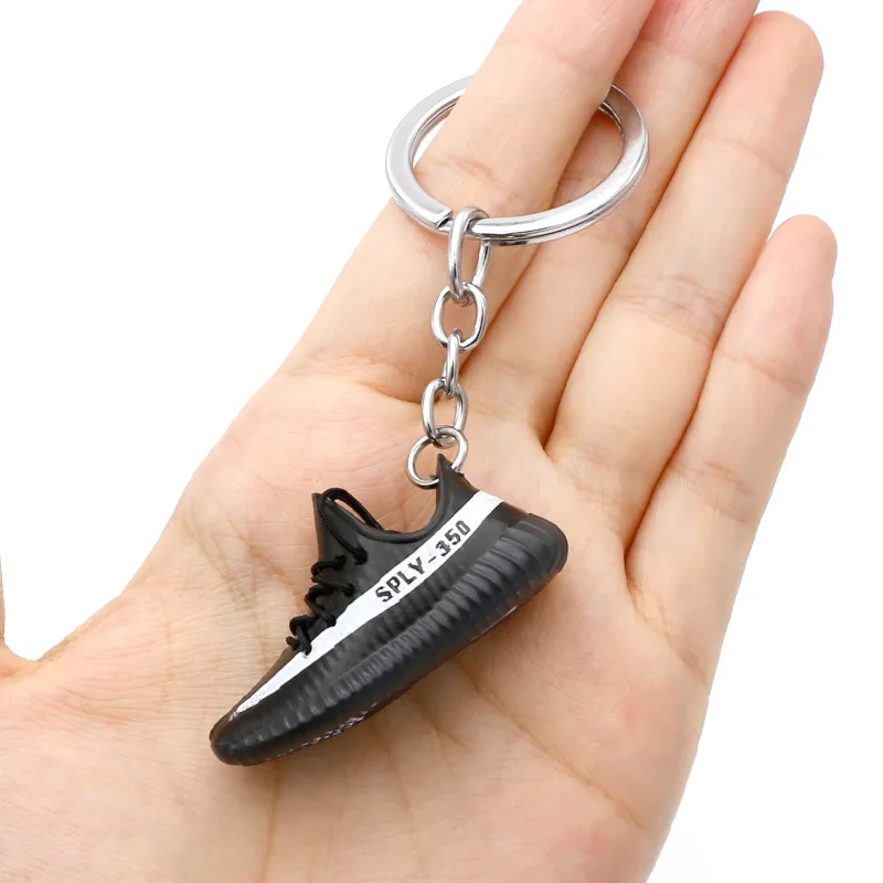 High quality fashion keychain 1:6 Mini shoes Keychain for 3D mini sneakers key chain for yeezy 350