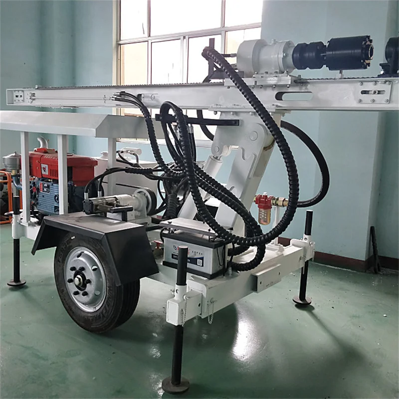 Complete 100M Portable Rock Drill Dth Diesel Well Drilling Rig To A Depth Of 100 Meters