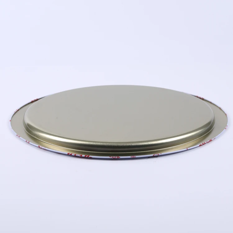 Wholesale round tin food tray fruit printed food tin tray