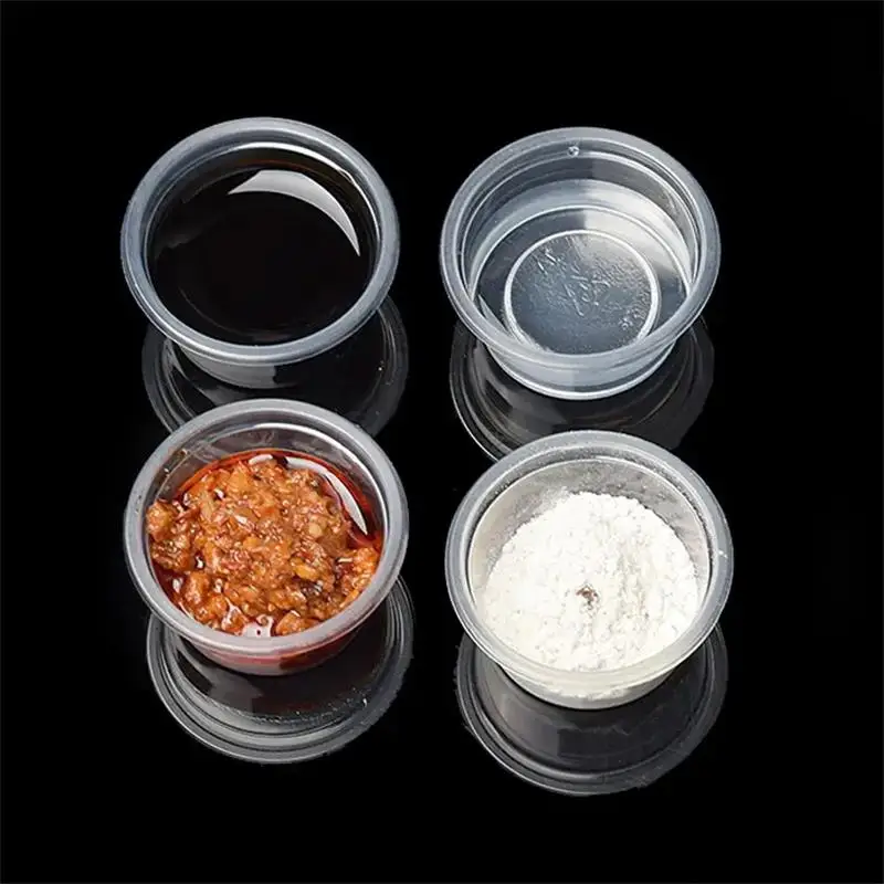 Wholesale Disposable Pp Sauce Cup With Hinged Lid Plastic Condiment Portion Souffle Food Container