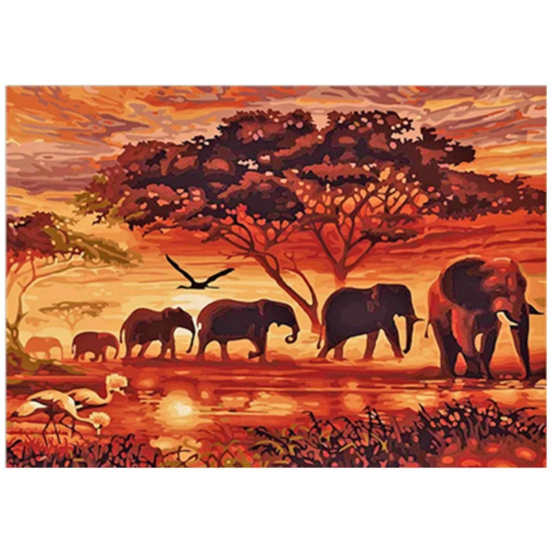 Elephant Animal Diamond Painting 5d Diy Embroidery Cross Stitches Full Drill Diamond Painting Diy Painting Kits