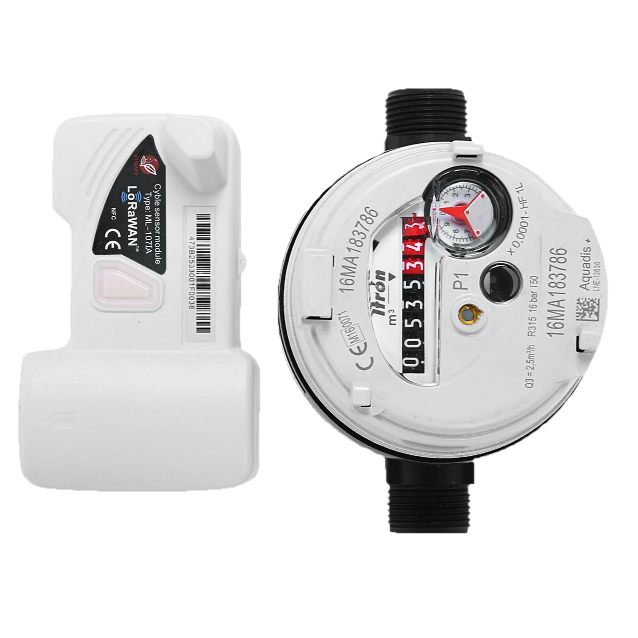 
LoRaWAN/NB-IoT/M-bus/RS485/walk-by Cyble Pulse Sensor Module For Itron Water Flow Meter 