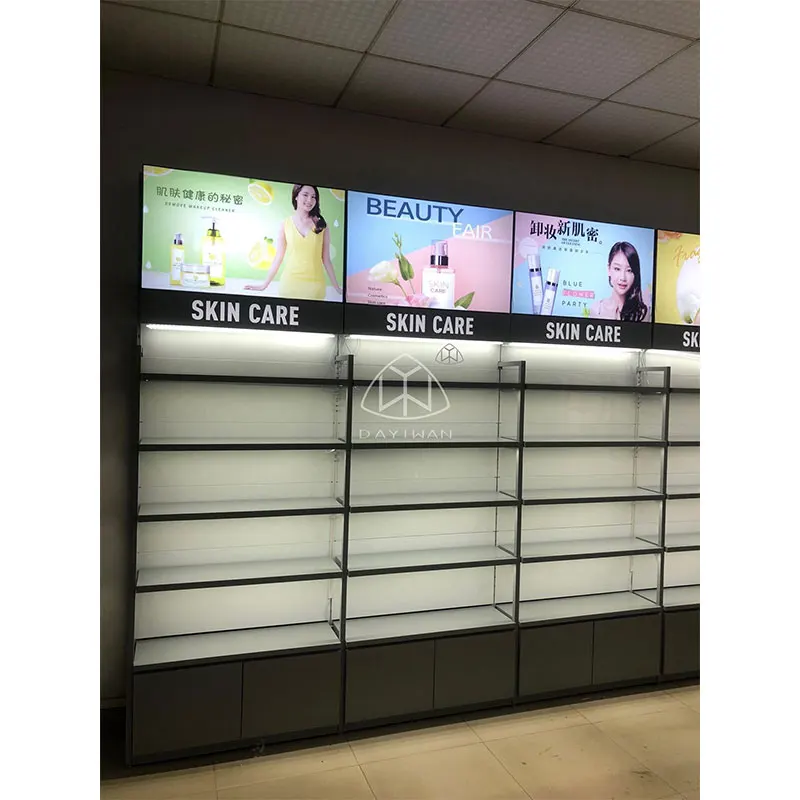 Luxury Cabinet Showcase Boutique Fittings Retail Makeup Mac Stand Shop Furniture Cosmetic Display