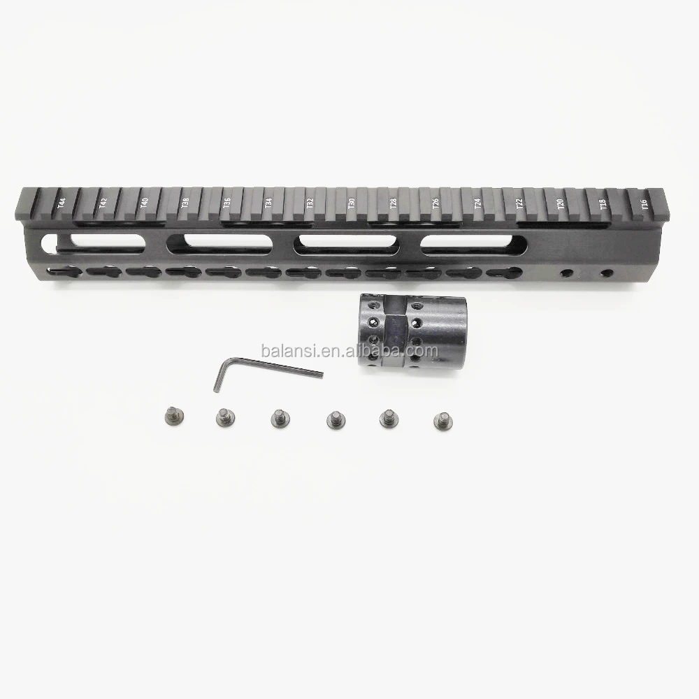 
12 inch keymod handguard Free Float Super Slim ar 15 Handguard Quad Rail steel Nut Fit .223 for M4 M16 