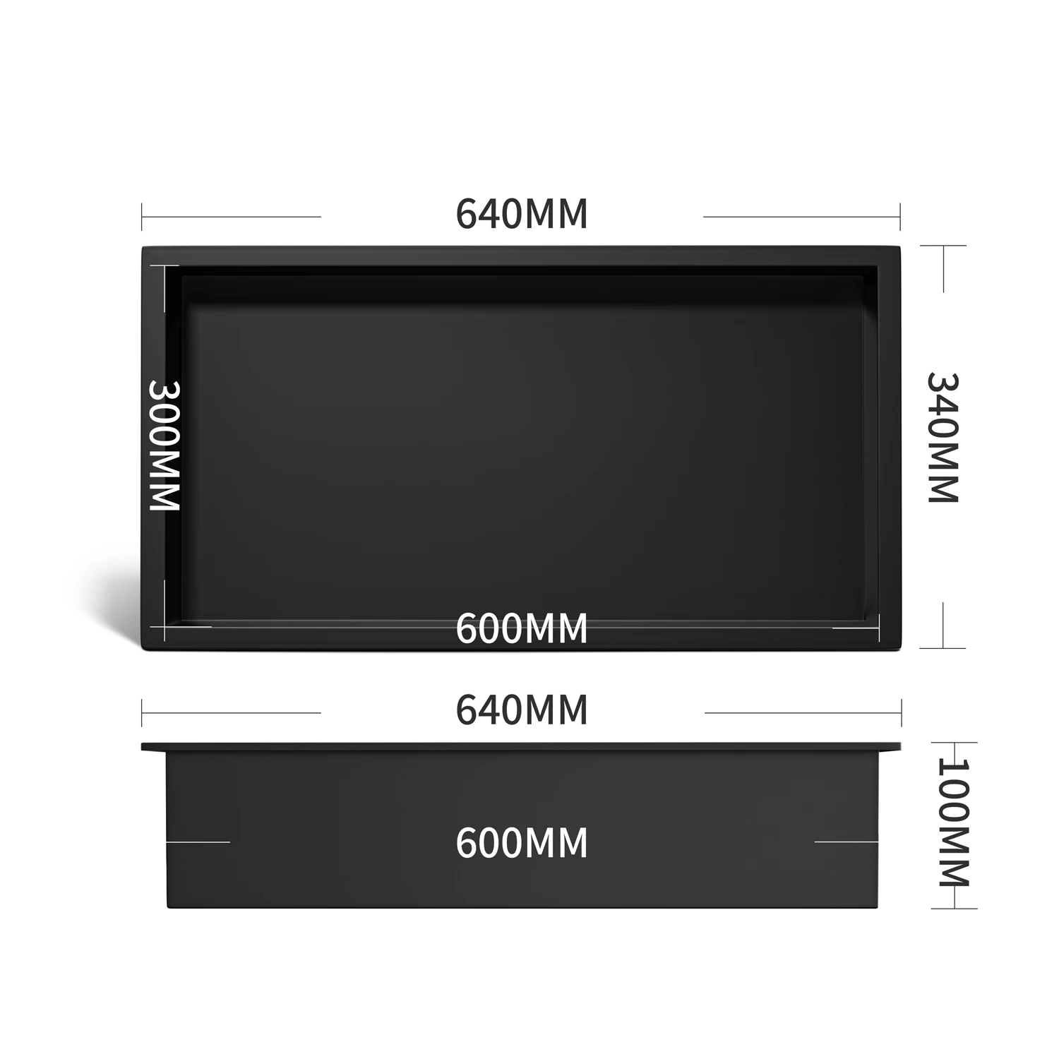 Innovative 304 Stainless Steel Wall Niche with Multiple Sizes for Space-Saving and Organized Bathroom Storage