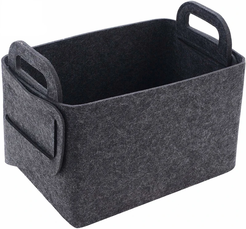 Storage Basket Felt Storage Bin Collapsible & Convenient Box Organizer