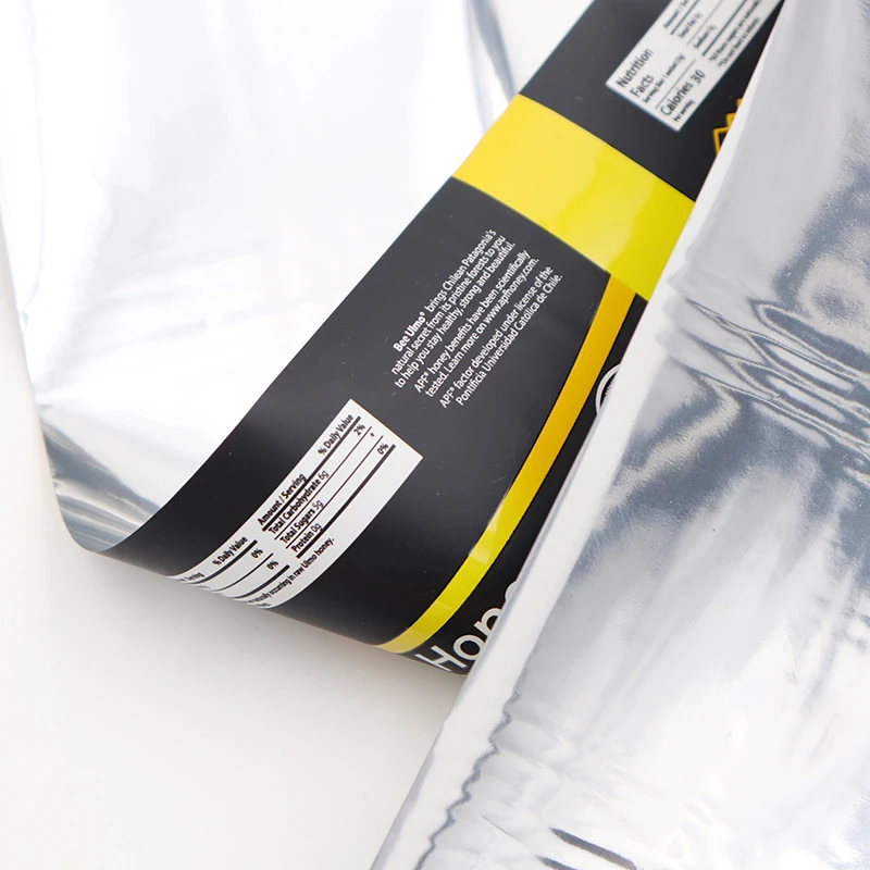 Wholesale Custom Printed Laminated Plastic Roll Film Aluminum Foil Food Grade  Honey Packaging Roll Film