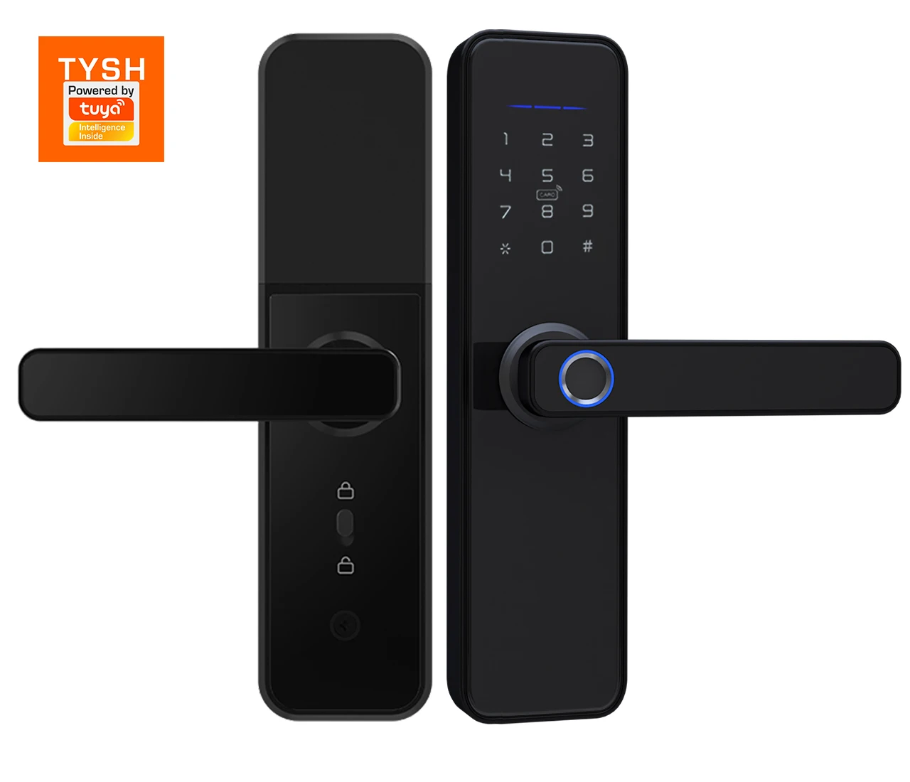 The New Tuya Wifi Smart Locks Fingerprint Digital Password Handle door Lock for Hotel