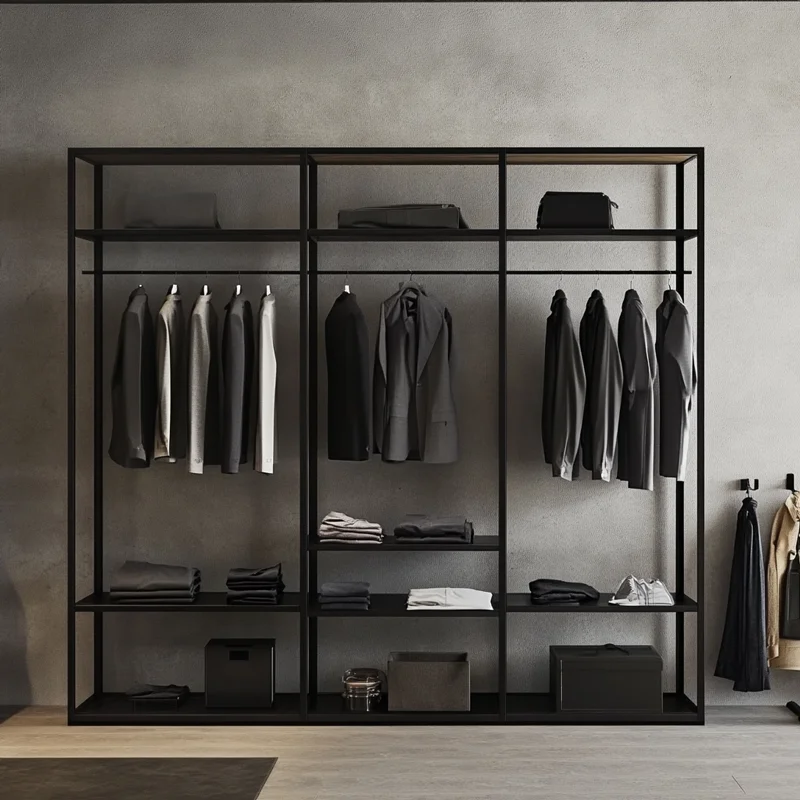 Modern Shopping Mall Boutique Garment Store Retail Garment Display Rack Clothing Store Interior Design