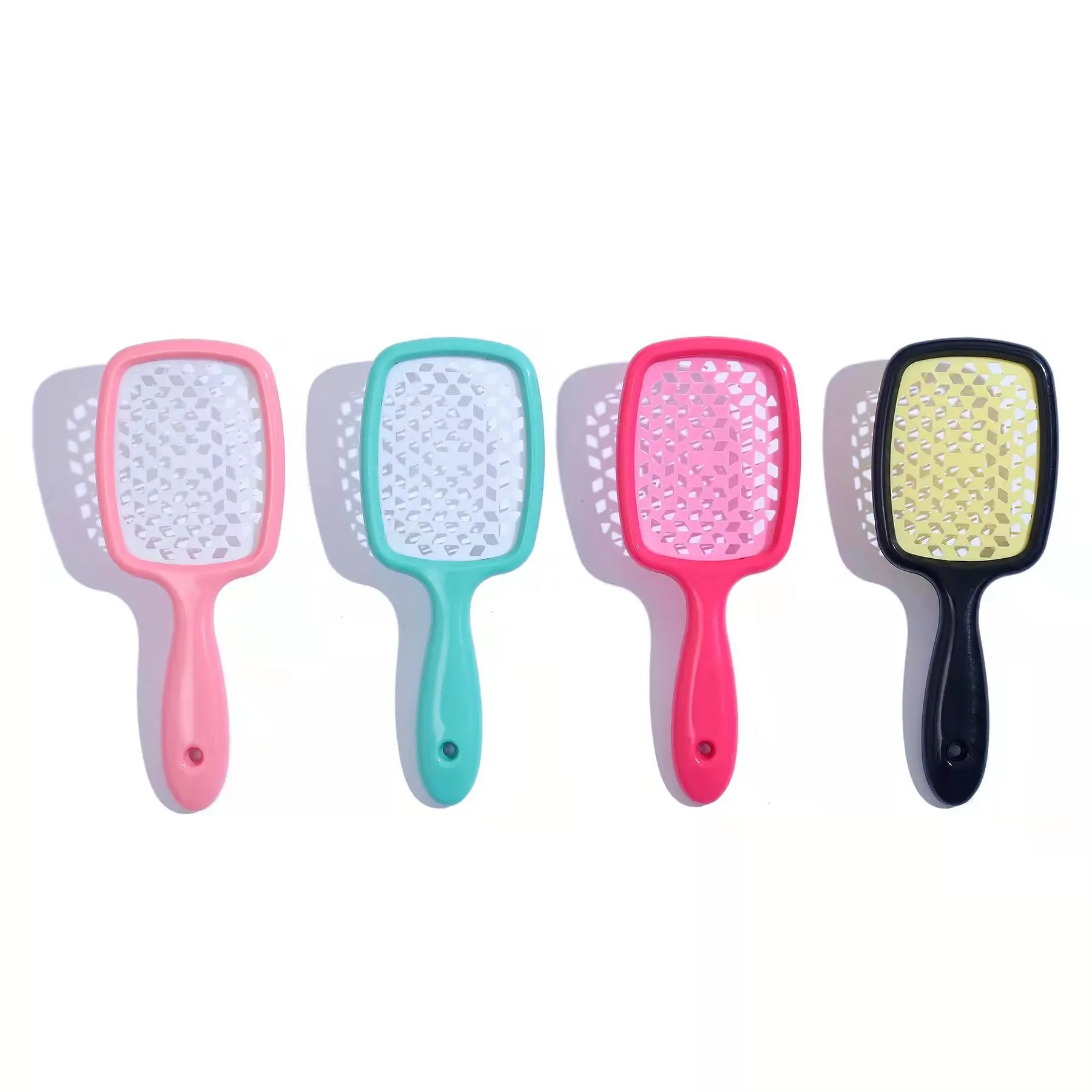 New Arrival Alibab Best Seller Cheap Hair Combe Brush Detangler Hair Styling Hollow Heart Hair Brush Comb Personalized