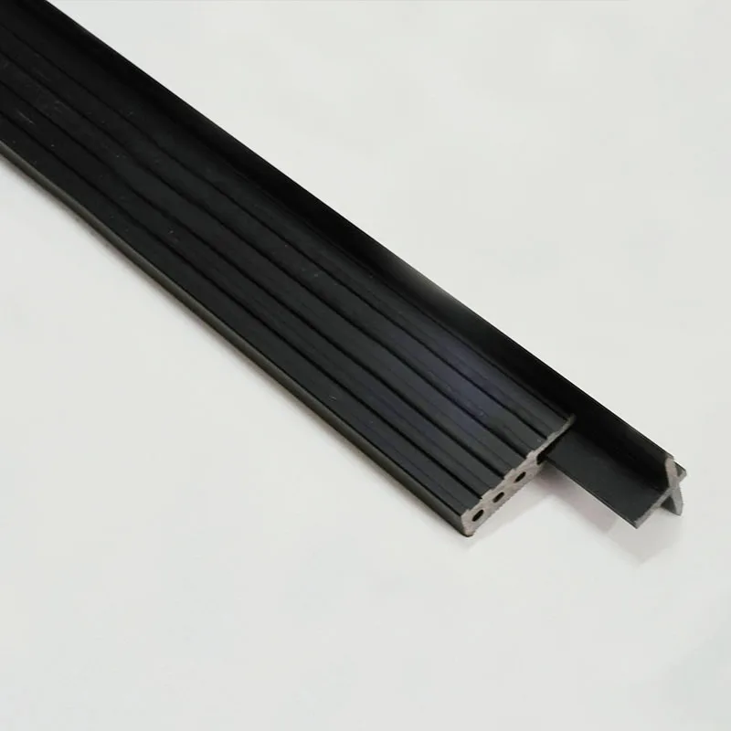 Corner tile trim Tile closing strip for PVC black decorative trim tile plastic extrusion profile
