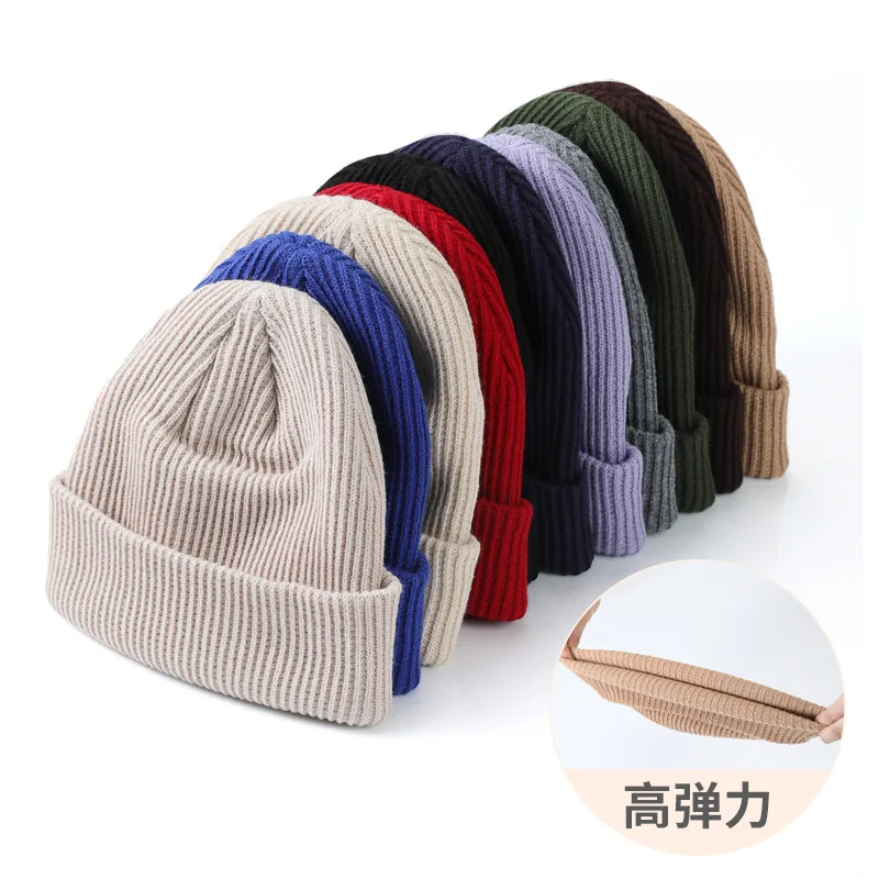 winter products 2023 Fashion new style winter soft wholesale custom pure color acrylic fibers beanie knit hats for child