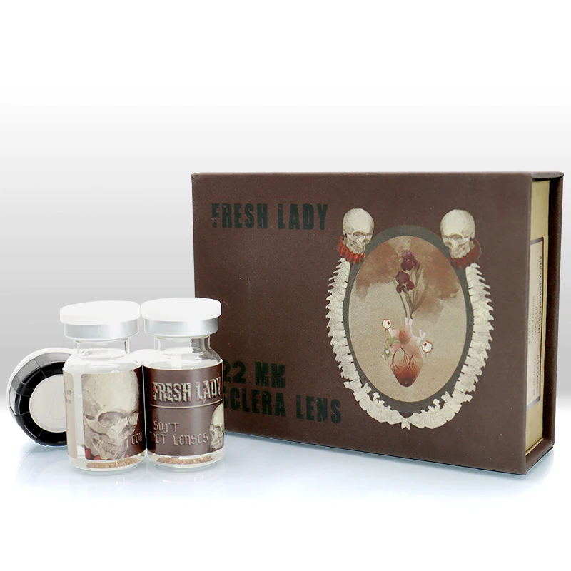 Kangshida Wholesale Halloween 22mm whole eyes black sclera contact lenses