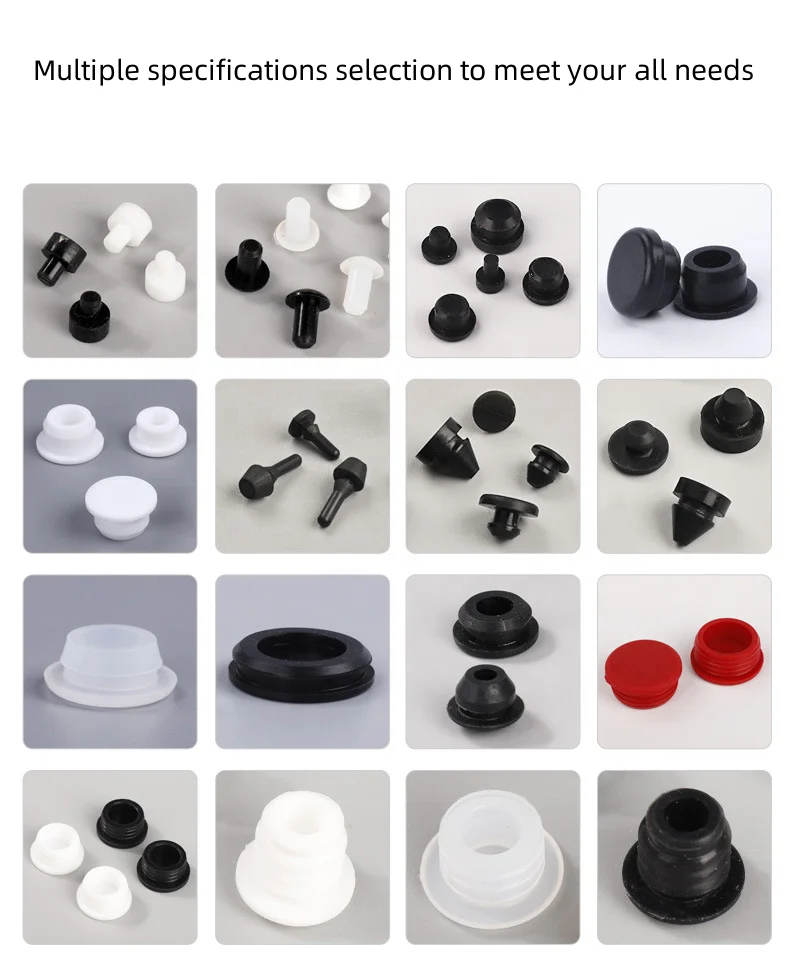 Factory all kinds of T type waterproof and dustproof silicone stopper rubber pad anti-collision pipe bottle plug