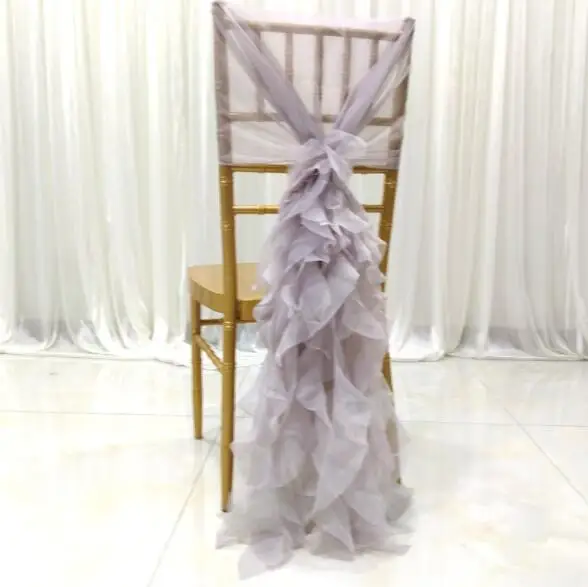 Wholesale  chiffon organza wedding chair sash chair cover decorations