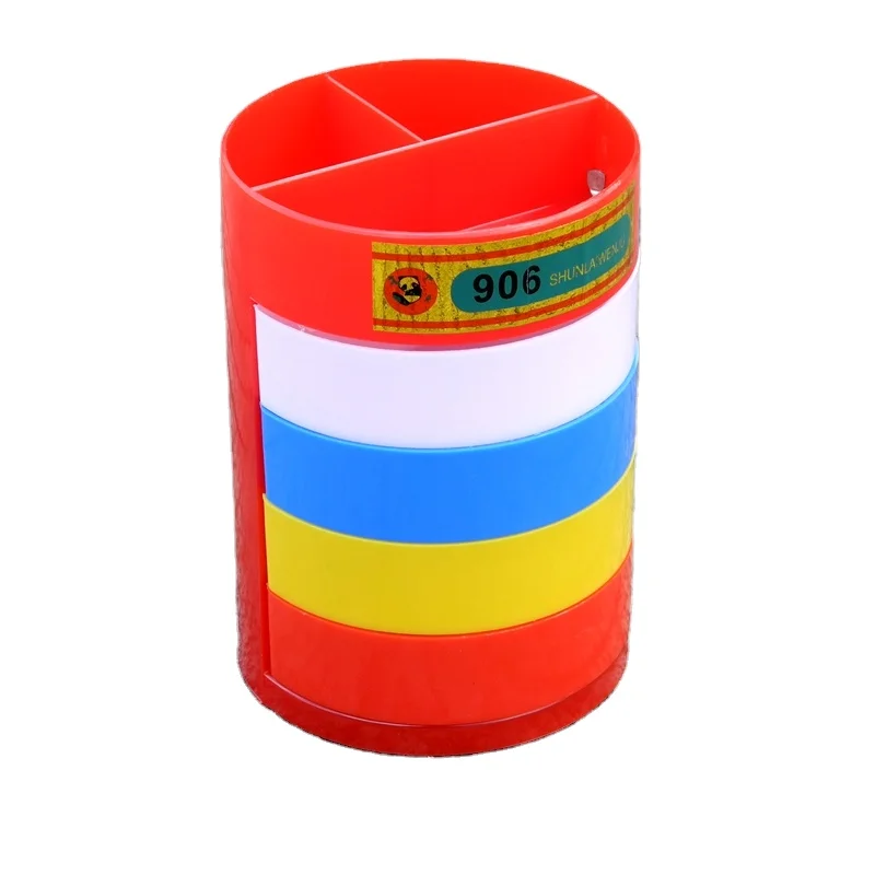 Factory Wholesale plastic office students multi function pen holder for desk organizer