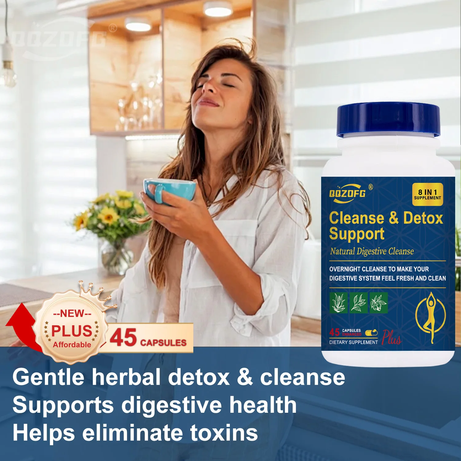 Natural Digestive Cleanse capsule Gentle Herbal Detox & Clean Supports Digestive health
