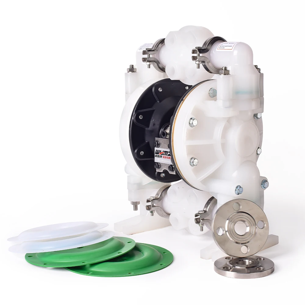 Pneumatic reinforced polypropylene PP engineering plastics for glue corrosive liquid diaphragm pump pneumatic