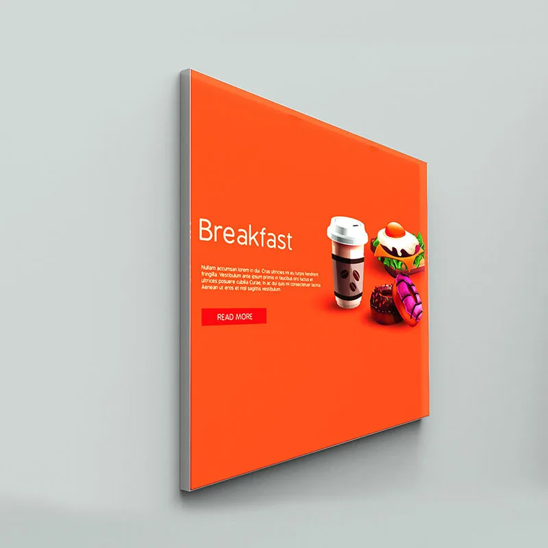 
Ultra thin frameless tension fabric display acrylic led backlit 