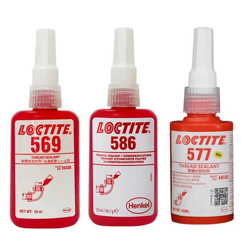 50ml Loctiter 569 586 577 Pipe Thread Sealant Rubber Liquid Raw Material Tape Glue Sealing Adhesive