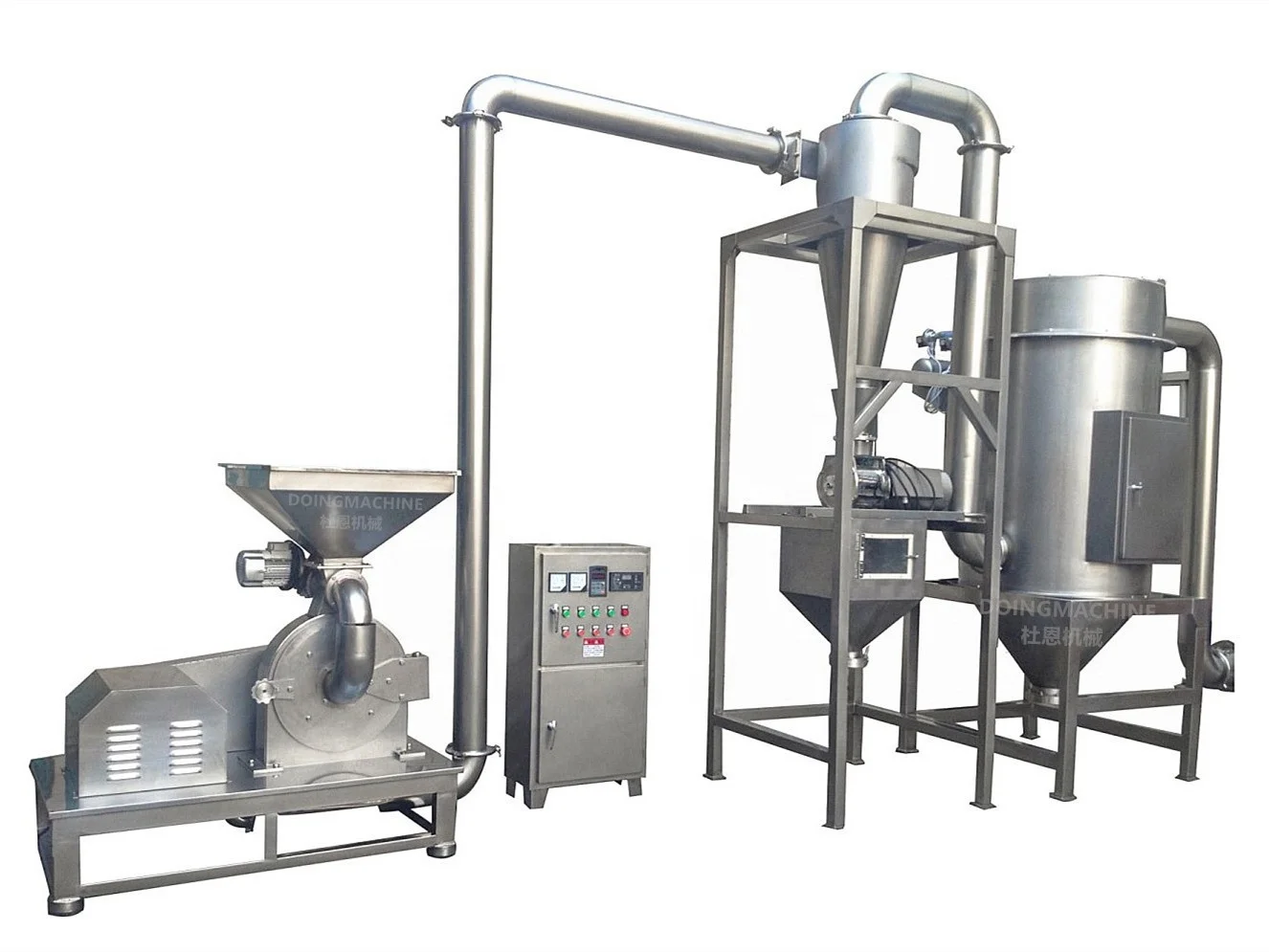 Small stainless steel pin mill for sugar salt spice